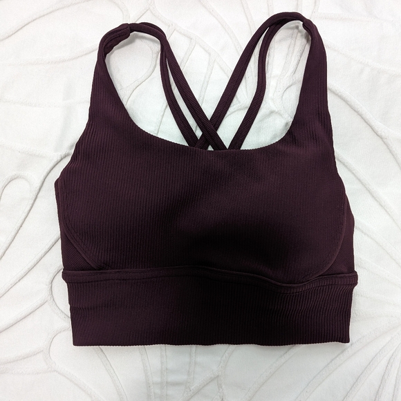Lululemon Cassis Energy Longline Ribbed Bra - Picture 4 of 6